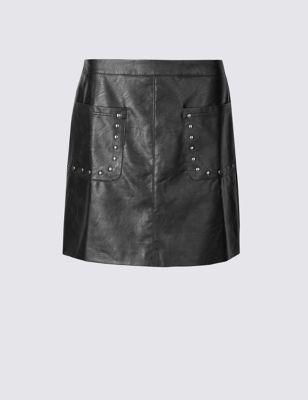 Pocket Detail Mini A-Line Skirt